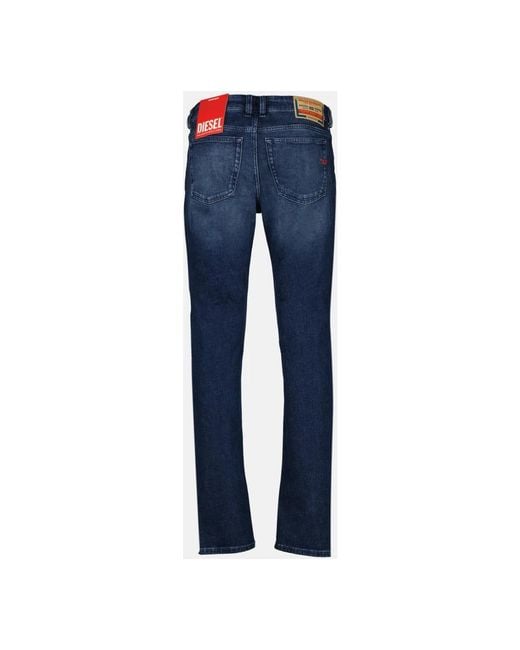 DIESEL Blue Straight Fit Jeans for men