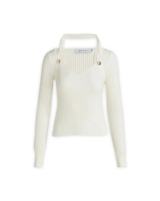 Knitwear > round-neck knitwear SIMONA CORSELLINI en coloris White