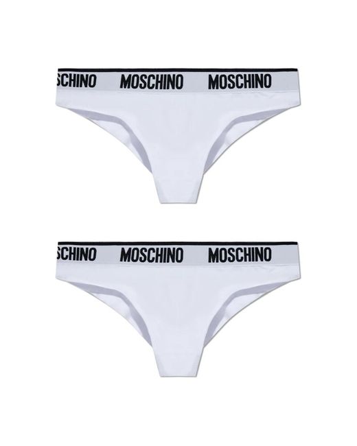 Moschino White Zweierpack slips