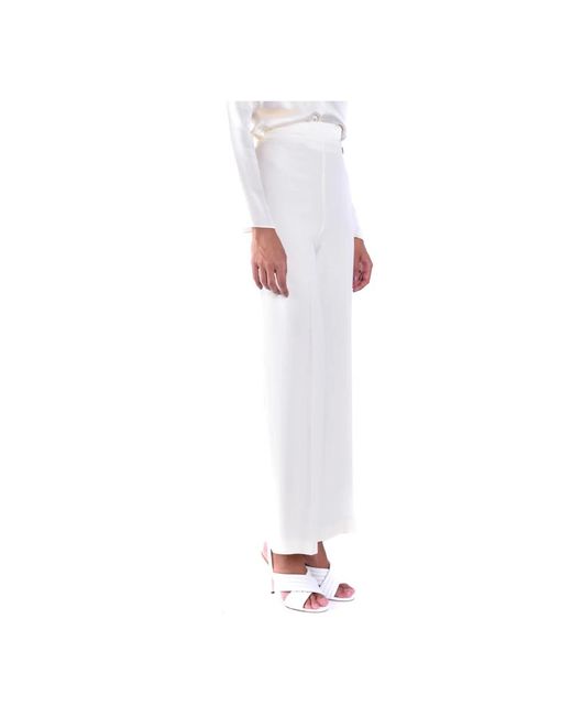 Twinset White Wide Trousers
