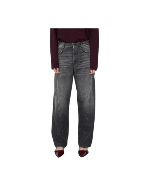 People Gray Loose-Fit Jeans