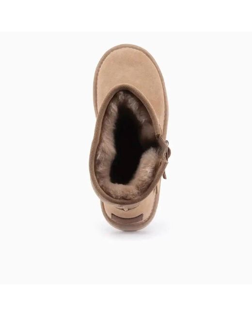 Warmbat Schoenen ,Wol Kangaroo Buckle Slipper in het Brown