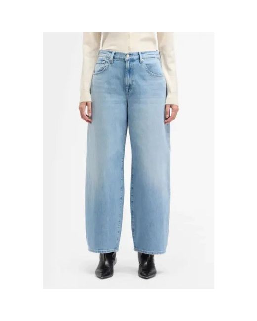 7 For All Mankind Blue Loose-Fit Jeans