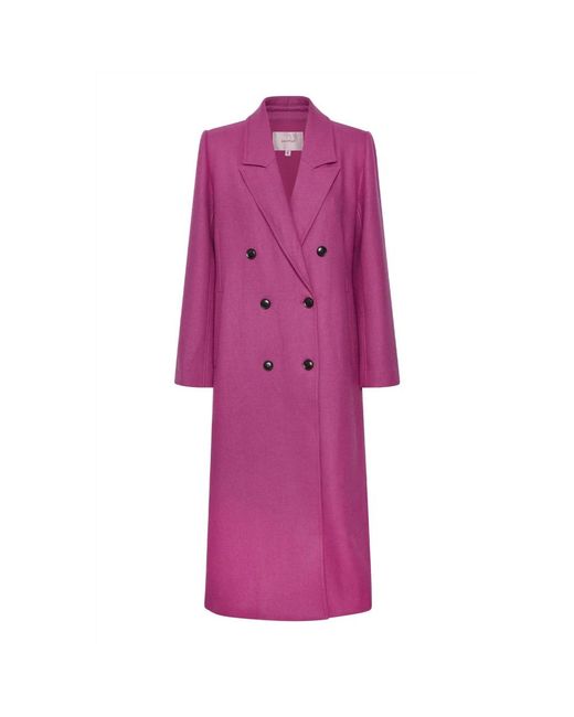 Gestuz Purple Double-Breasted Coats