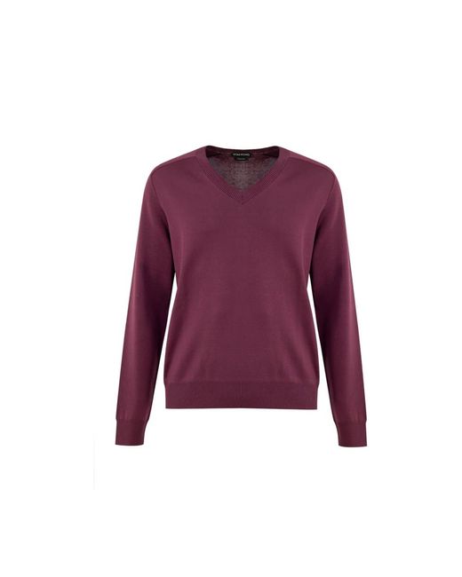 Tom Ford Purple V-Neck Knitwear for men