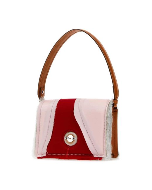 Dentro Red Shoulder Bags
