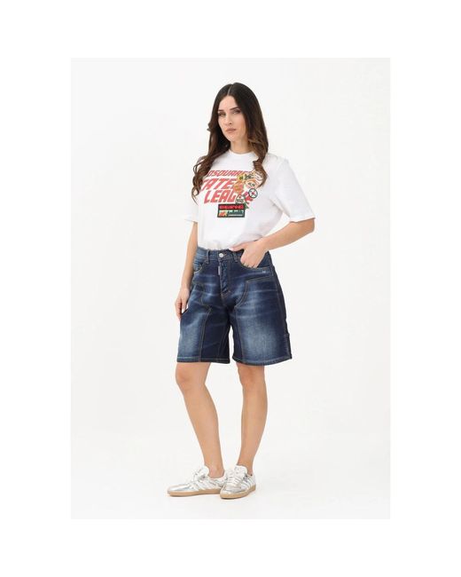 DSquared² Denim Shorts in het Blue