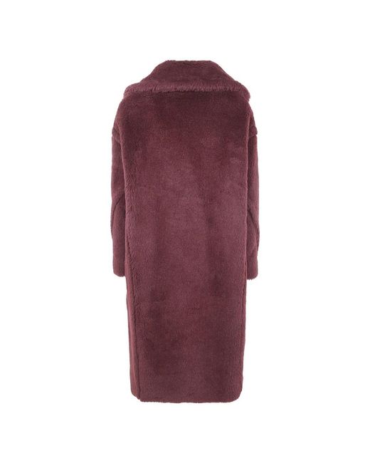 Max Mara Jassen ,Rood ,Wol Tedgirl Classic Coat in het Purple