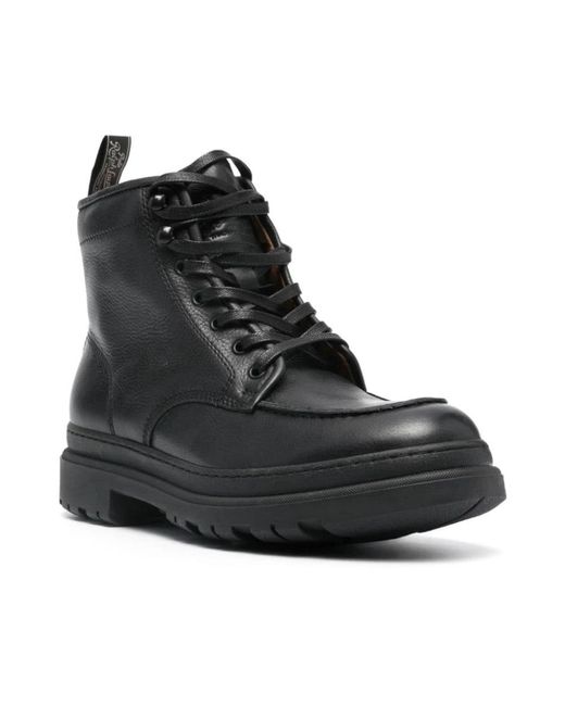 Ralph Lauren Black Lace-Up Boots for men