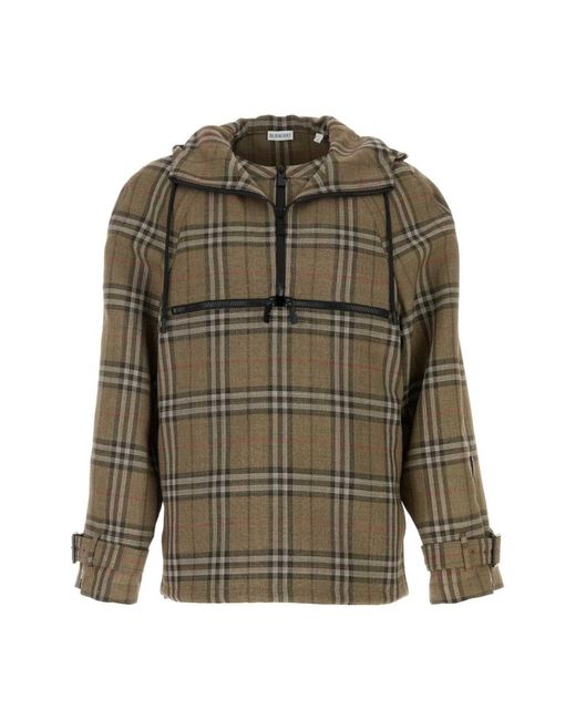 Burberry Geruite Jas in het Green voor heren