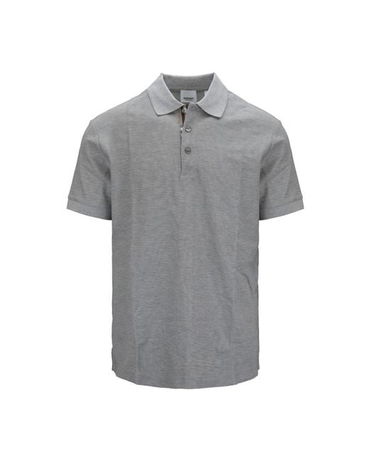 Burberry Gray Polo Shirts for men