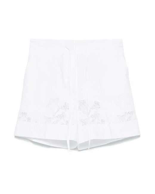 P.A.R.O.S.H. White Short Shorts