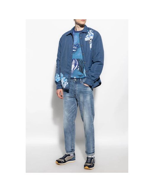 Emporio Armani Blue Loose Fit Jeans for men