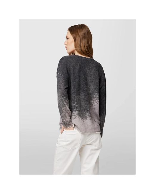 Alpha Studio Gray V-Neck Knitwear