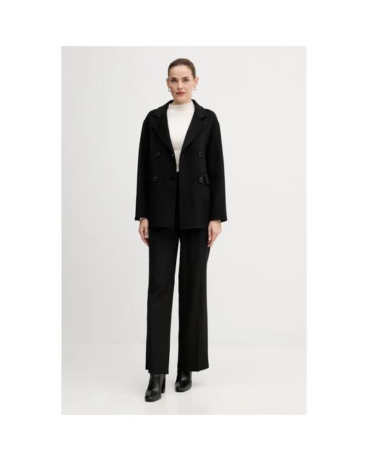 GAUDI Double-Breasted Coat in het Black