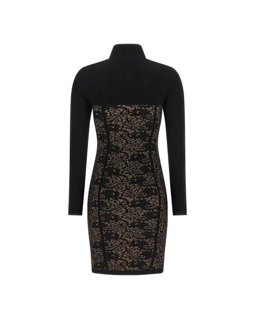 Elisabetta Franchi Black Knitted Dresses