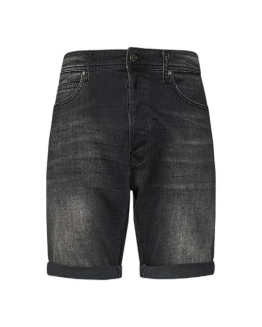 Replay Gray Denim Shorts for men