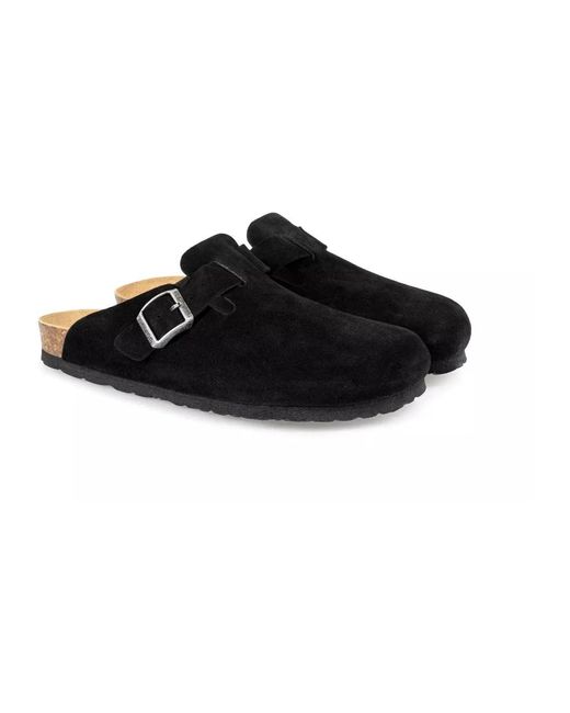 Rohde Schoenen ,Zwart ,Suède Zwarte Herenklomp Moderne Stijl in het Black voor heren