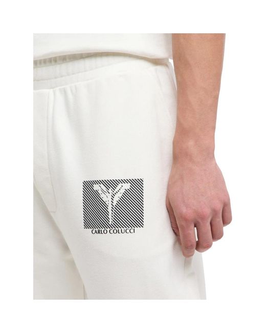carlo colucci White Sweatpants for men
