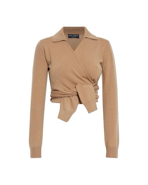 Dolce & Gabbana Natural Cashmere Knitwear