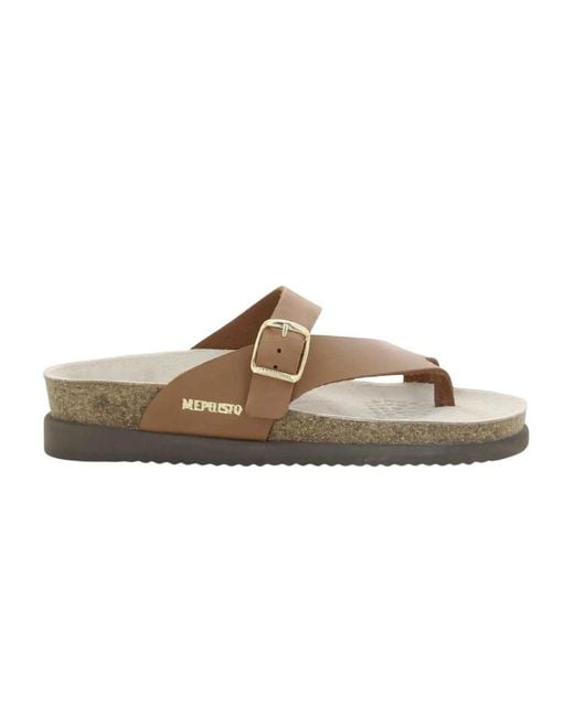 Mephisto Flip Flops in het Brown