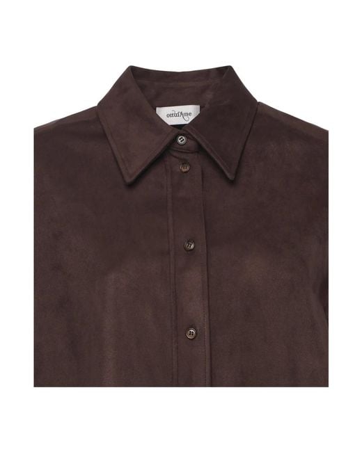 Ottod'Ame Overhemden ,Bruin ,Bruine Shirt Voor Vrouwen in het Brown