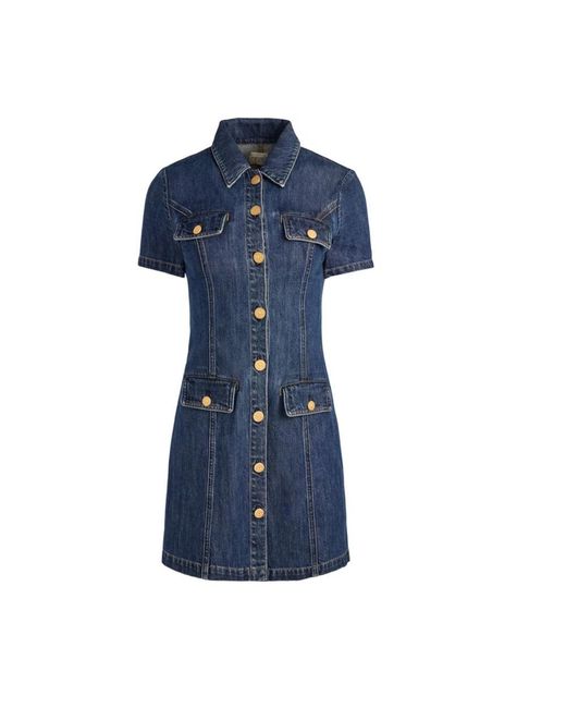 Alice + Olivia Blue Shirt Dresses