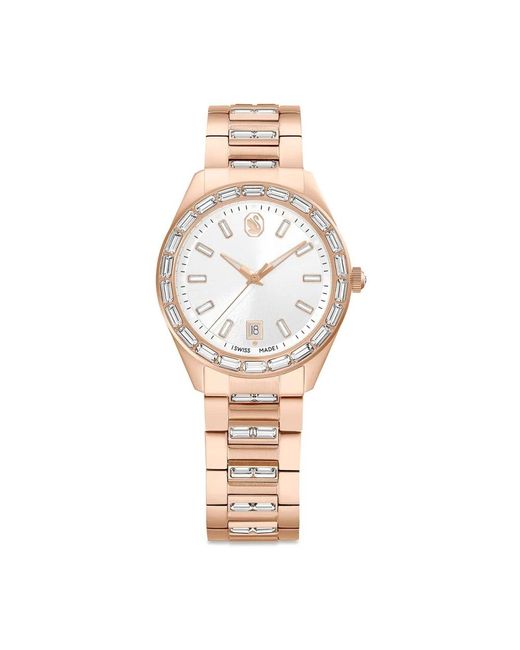 Swarovski Matrix Date Horloge in het Metallic