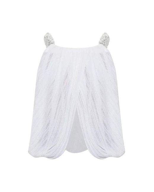Balmain White Sleeveless Tops