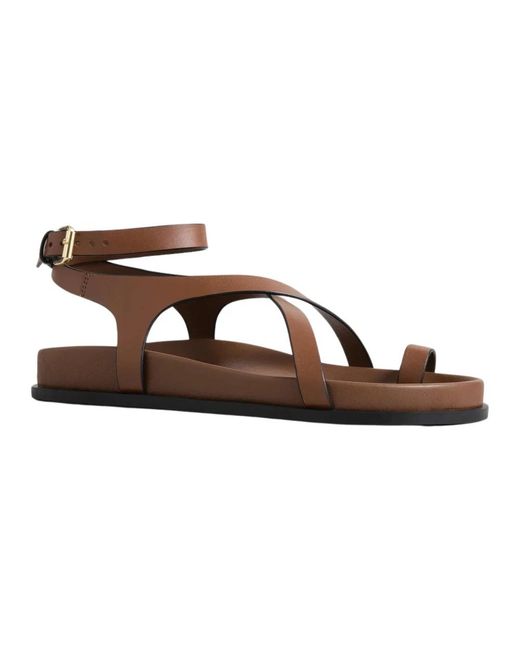 A.Emery Brown Flat Sandals