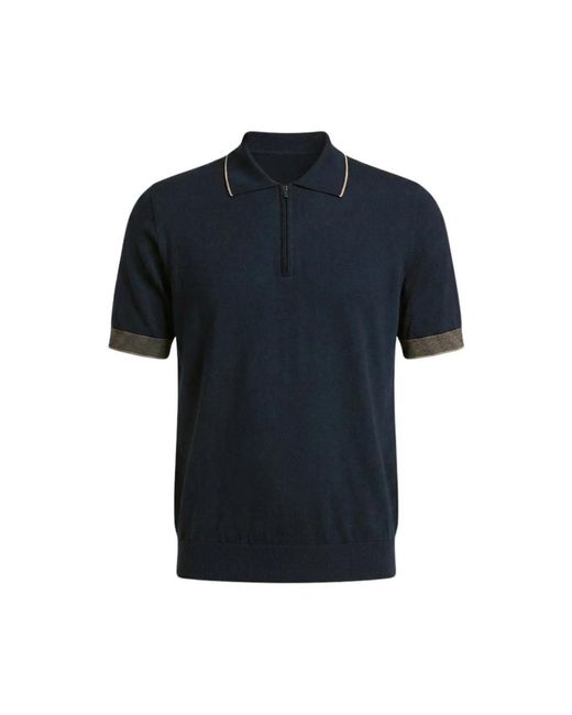 Peserico Blue Polo Shirts for men