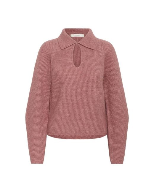 Round-Neck Knitwear di Inwear in Red