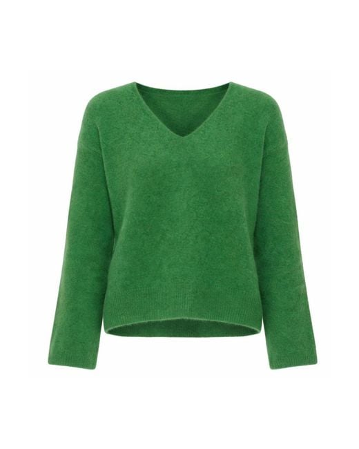 C.T.Plage Green V-Neck Knitwear