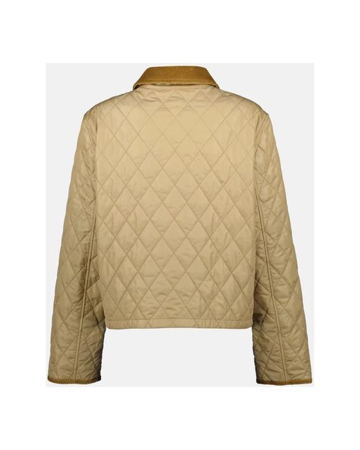 Burberry Jassen ,Nylon Cropped Gewatteerd Nylon Jack in het Green