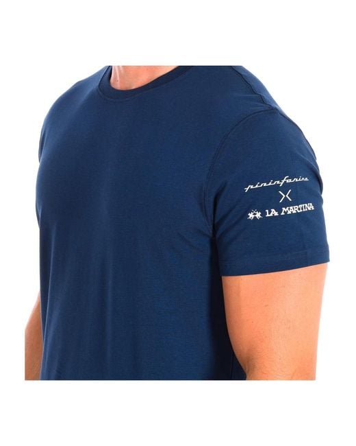 La Martina Blue T-Shirts for men