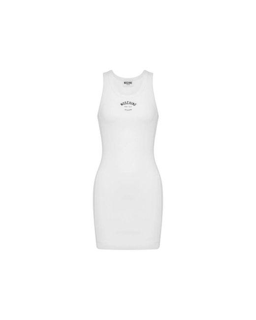 Moschino White Short Dresses