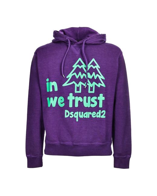 Hoodie sweatshirt di DSquared² in Purple da Uomo