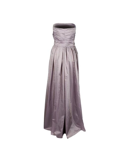 Elegante Vestido De Mezcla De Seda, Mujer, Talla Max Mara de color Purple