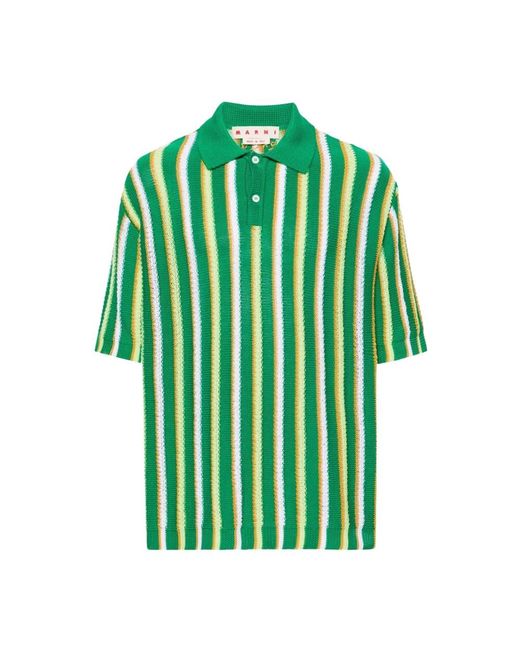 Marni Green Polo Shirts for men