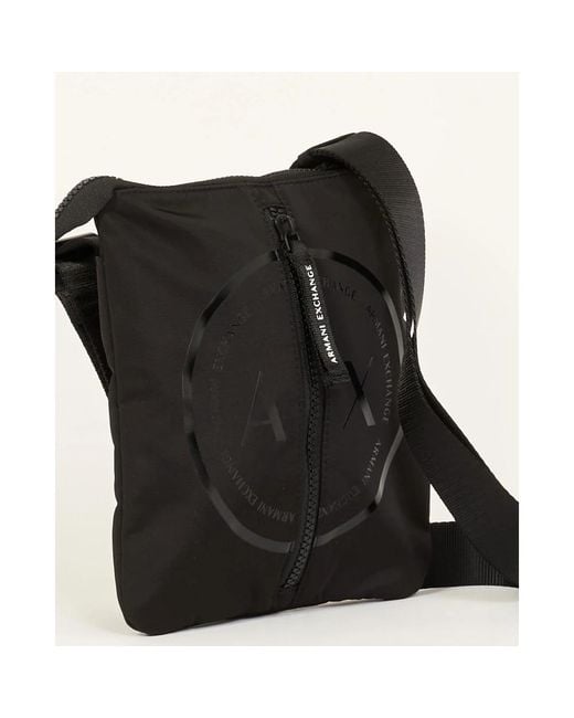 Armani Exchange Black Messenger Bags for men