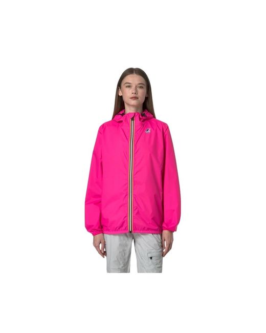 K-Way Jassen ,Roze ,Klassieke Windbreaker Jas in het Pink
