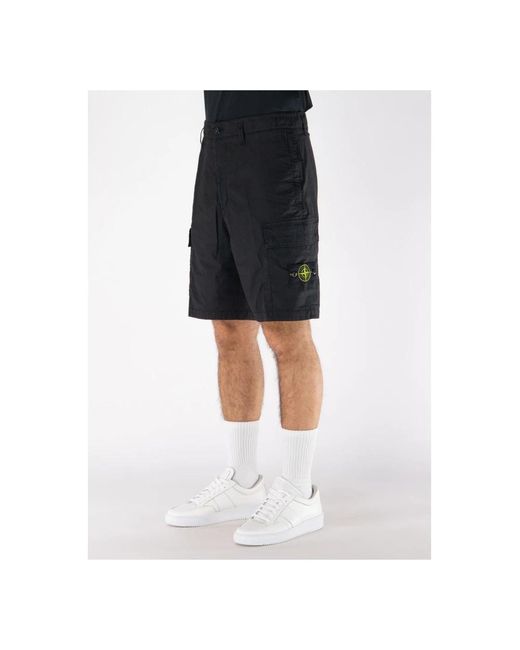 Stone Island Casual Shorts in het Black voor heren
