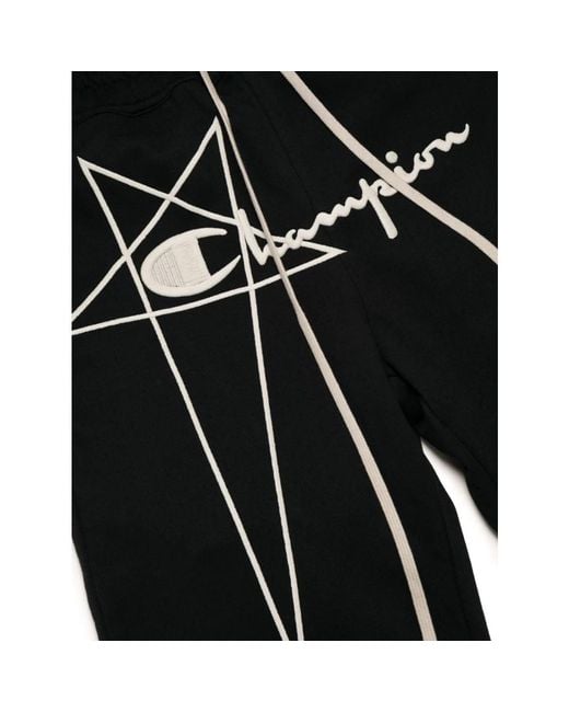 Rick Owens Wide Trousers in het Black