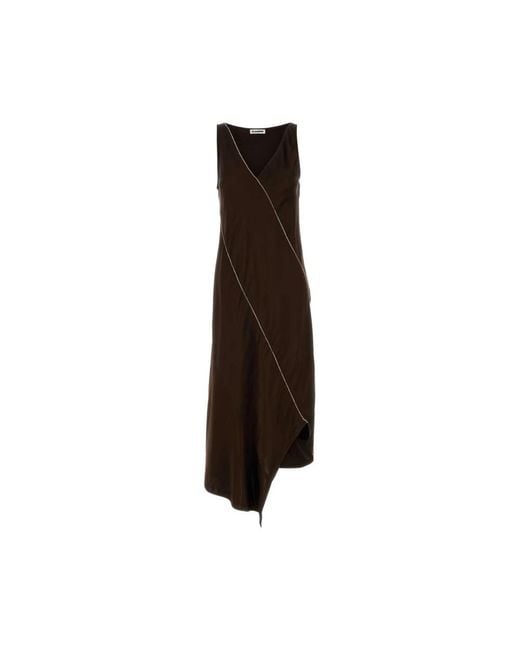 Jil Sander Brown Midi Dresses