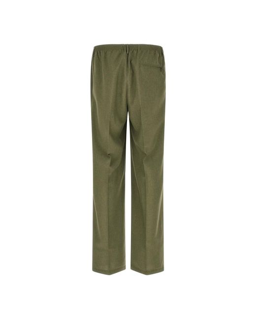 Cellar Door Green Straight Trousers for men