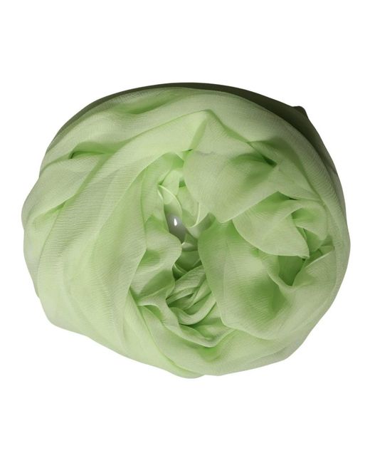 Dolce & Gabbana Green Silky Scarves