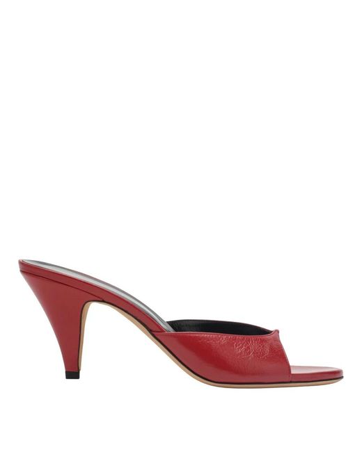 Jude Red Heeled Mules