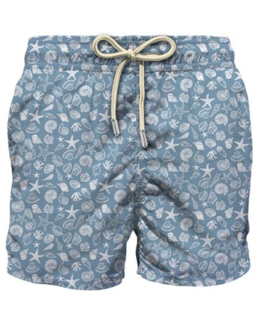 Mc2 Saint Barth Comfort Light Stretch-Badeshorts Mit Krawattenmuster in Blue für Herren