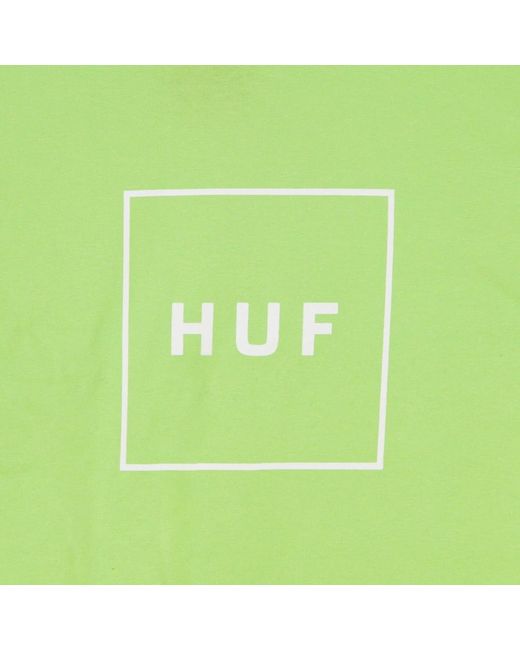 Huf Grünes box logo t-shirt in Green für Herren