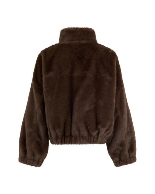 Weekend by Maxmara Brown Faux Fur & Shearling Jackets